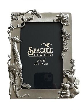 Vintage Fine Pewter Seagull Photo Picture
Frame Baby Canadian Gift Collectible